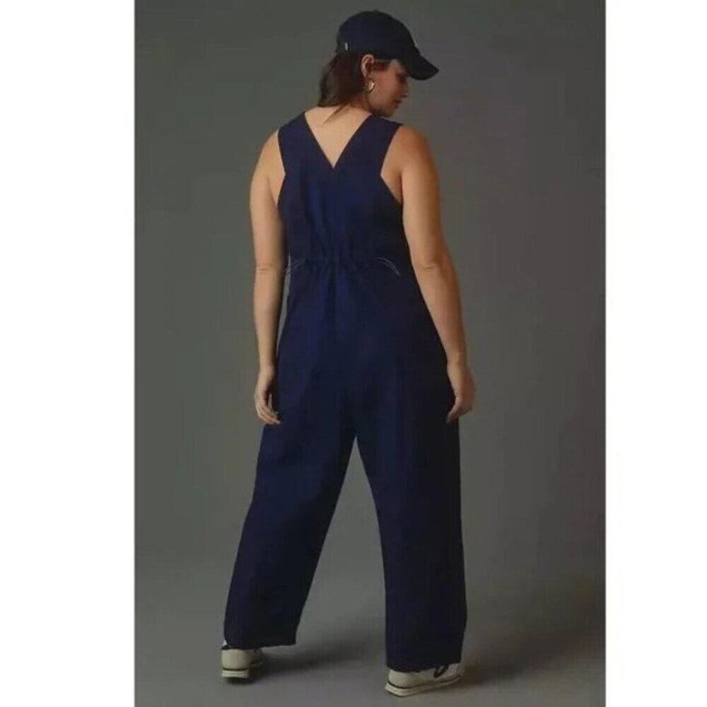 Daily Practice by Anthropologie Zip-Front Jumpsuit Dress Cotton Solid XXS - Picture 4 of 11